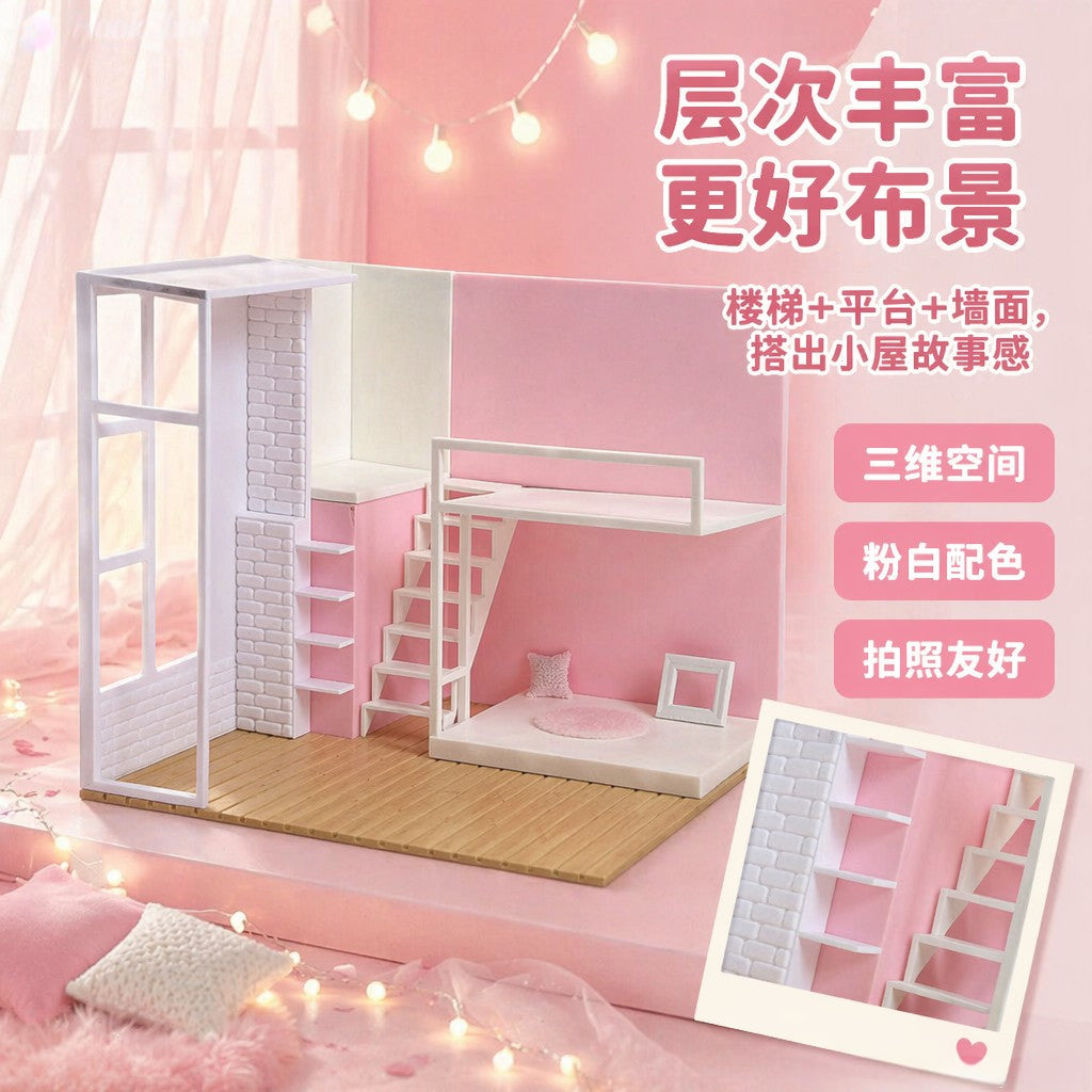 RHF0396 LOFT Apartment Miniature Frame, Single-Side Display – LCD 3D printed resin model kit, image 3