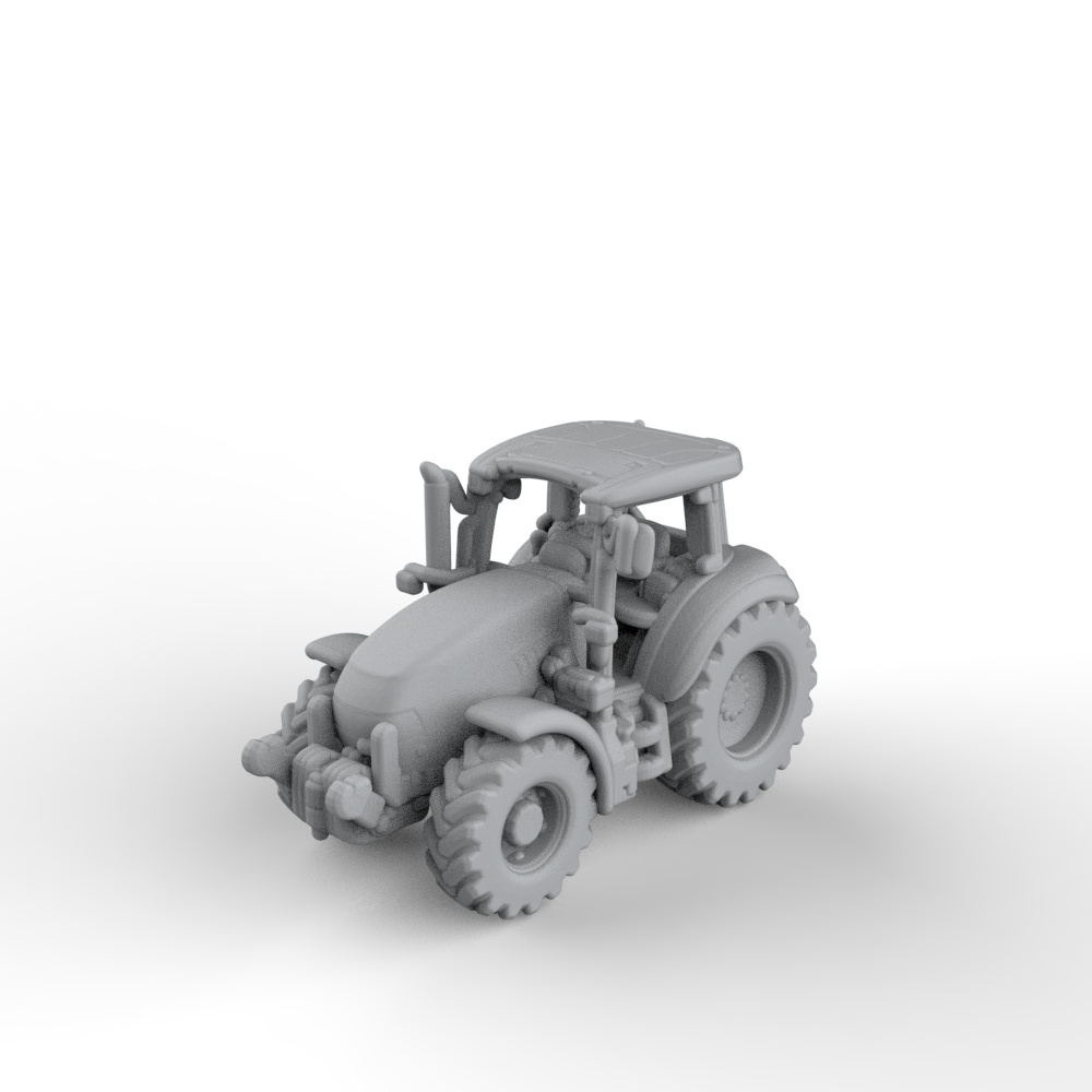 Yao's Studio LYT398 Farm/Construction Tractor Plow Farm/Construction Tractor Plow HO/OO/Z/N/TT Railroad Warehouse Dock Transportation Miniature Military Car