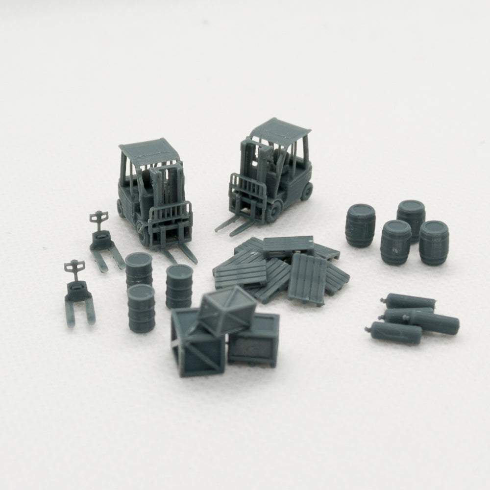 Yao's Studio LYTS051 3D Printed 24-Piece Set Warehouse Kit Forklift Boxes Pallets