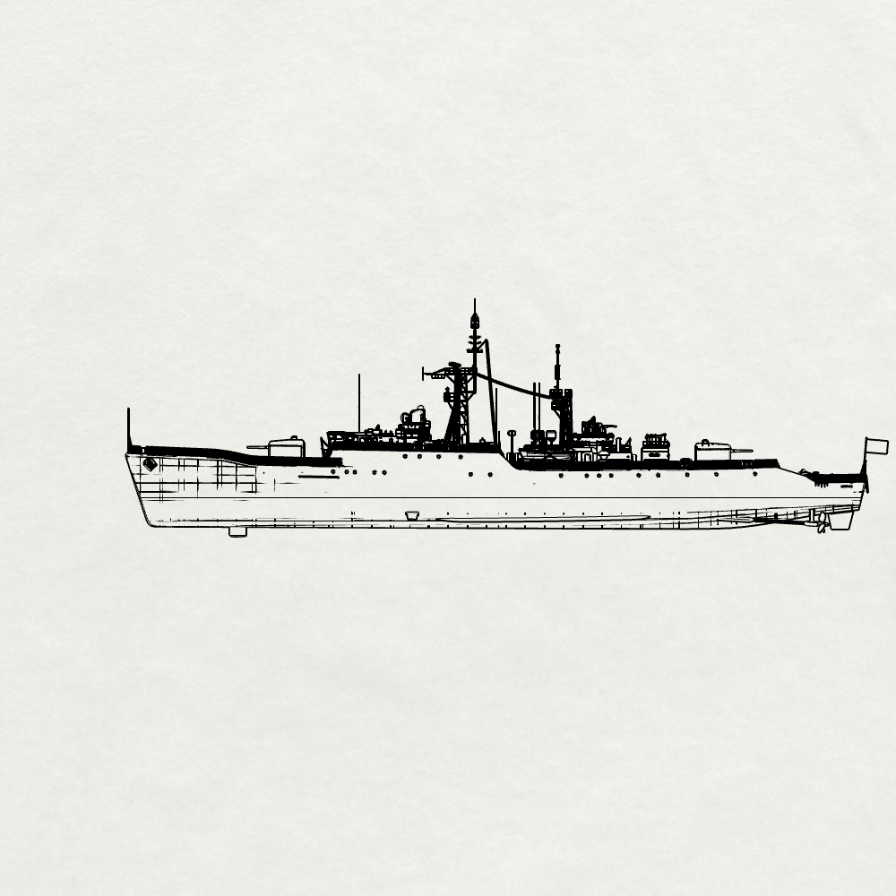 SSMODEL 631 Military Model Kit British Leopard (F14) Class Frigate(Bottomless Version)