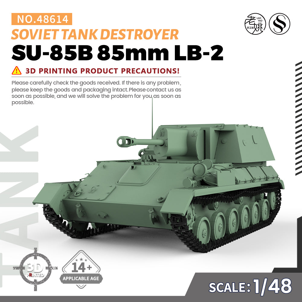 SSMODEL 614 Scale Railway Military Model Kit Soviet SU-85B 85mm LB-2 Tank Destroyer