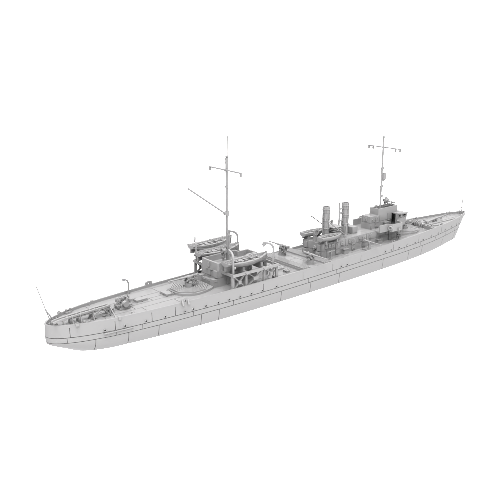RHWS016 France Marne Class Destroyer Marne Water line