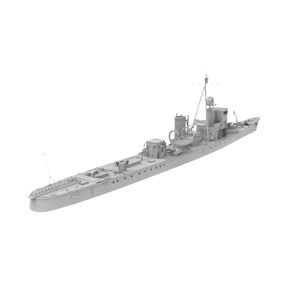 RHWS014 IJN Type K-3 No.1 Submarine Chaser Kusentei Water line