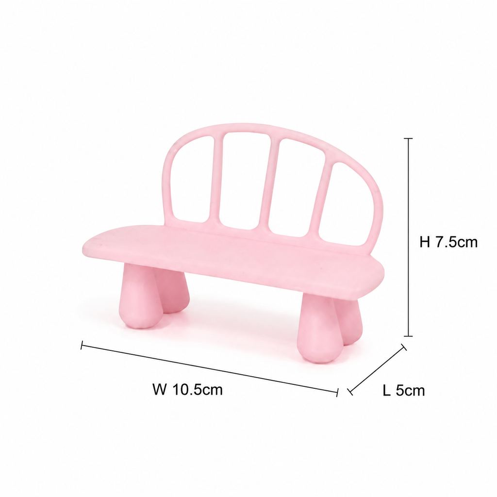 RHF0466 Children's furniture set Pastel pink miniature furniture, Barbie 1:12 scale furniture accessories, mini furniture models, simple girly style mini bedroom furniture