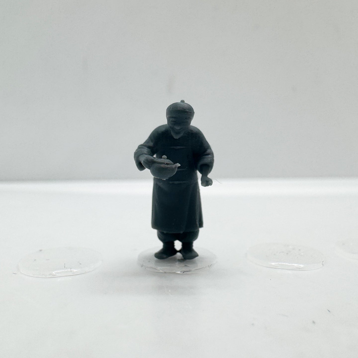 MRY-SFW LYTS141 3D Printed Republican Era Retro Market Vendor 3psc Teahouse Keeper & Peddler Figure Models for Old Street Diorama HO Scale