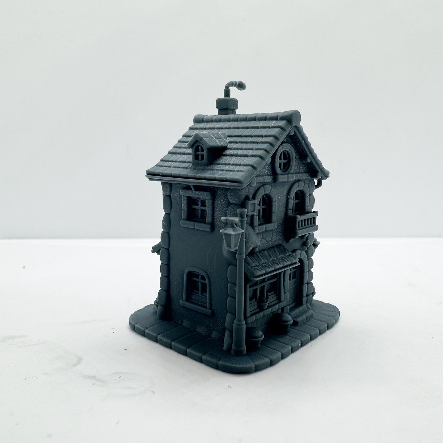 LYTS184 3D Printed Fairy-Tale Stone Cottage Miniature Model - Railroad Diorama Ornament