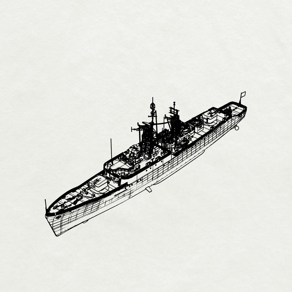 SSMODEL 631 Military Model Kit British Leopard (F14) Class Frigate(Bottomless Version)
