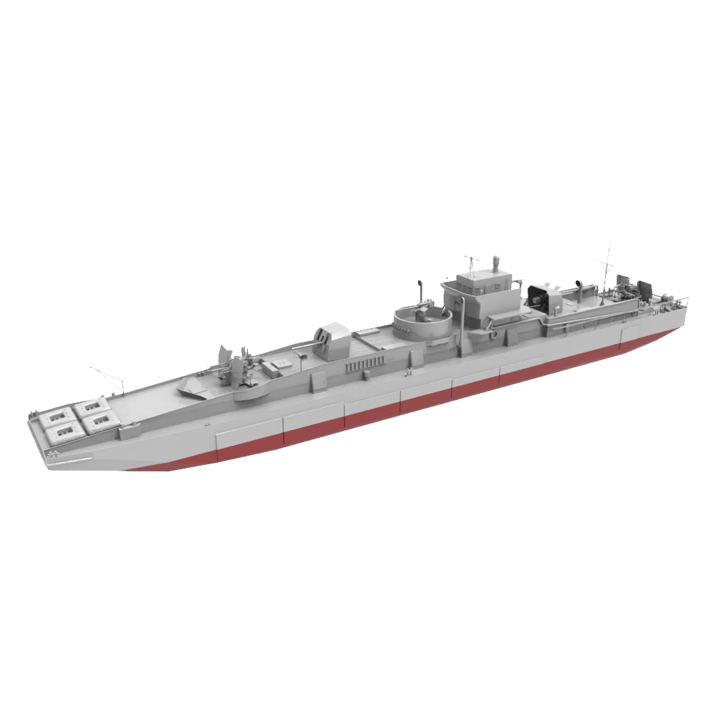 RHWS002S German D1-Class Artillery Pontoon Full Hull