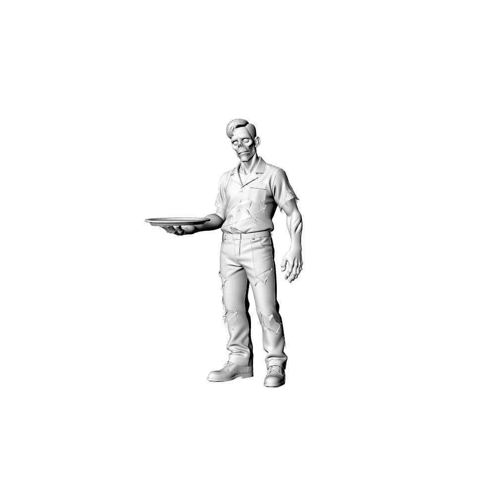 MRY-SFW LYGR314 3D Printed Nightclub Staff Zombies Set - DJ, Bartender, Dancer, Security, Waiter Miniature Model