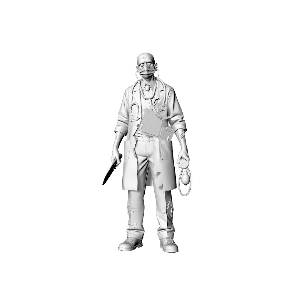 MRY-SFW LYGR300 3D Printed Elite Profession Zombie Miniatures, Post-Apocalyptic Figures for Tabletop Games & Wargaming