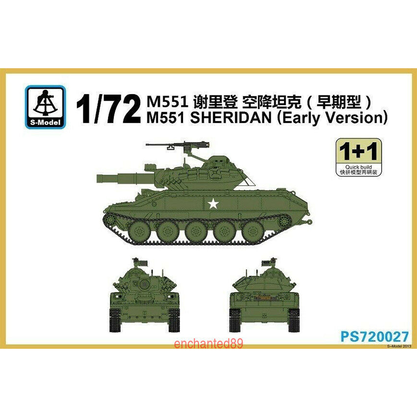 S-Model PS720027 1/72 Sheridan Plastic Model Kit – LCD 3D printed resin model kit, image 3