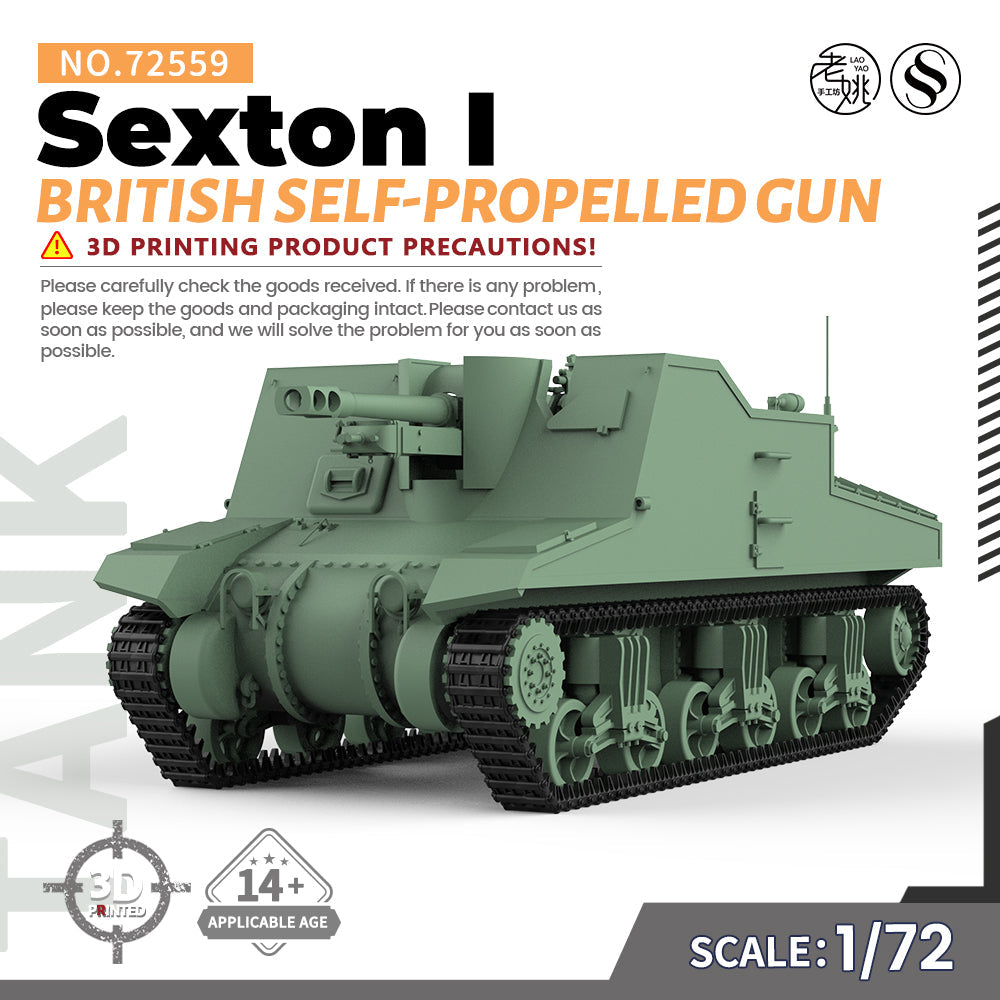 SSMODEL 559 Military Model Kit British Sexton I Self-Propelled Gun