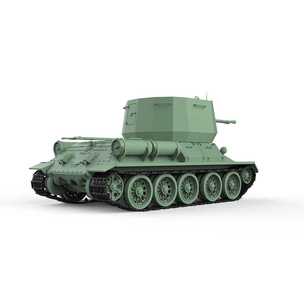 SSMODEL 751 Military Armoured Model Kit Soviet T-34 Anti Aircraft Tank