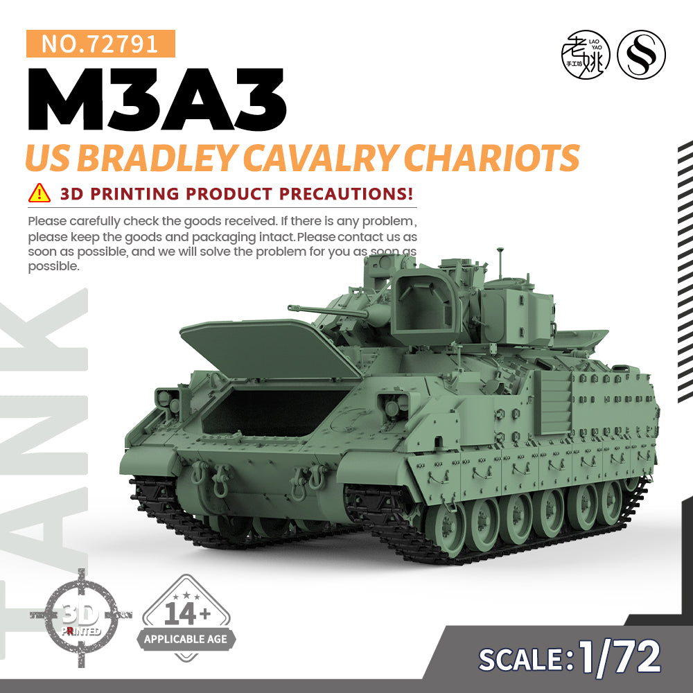 SSMODEL 791 Military Armoured Model Kit US M3A3 Bradley Cavalry Chariots