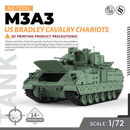 SSMODEL 791 Military Armoured Model Kit US M3A3 Bradley Cavalry Chariots