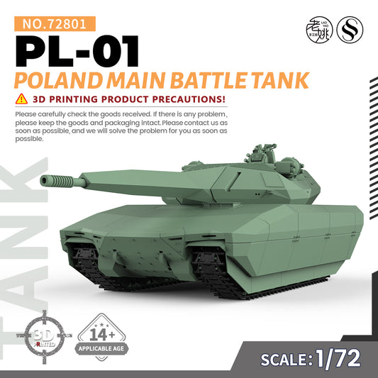 SSMODEL 801 Military Armoured Model Kit Poland PL-01 Main Battle Tank