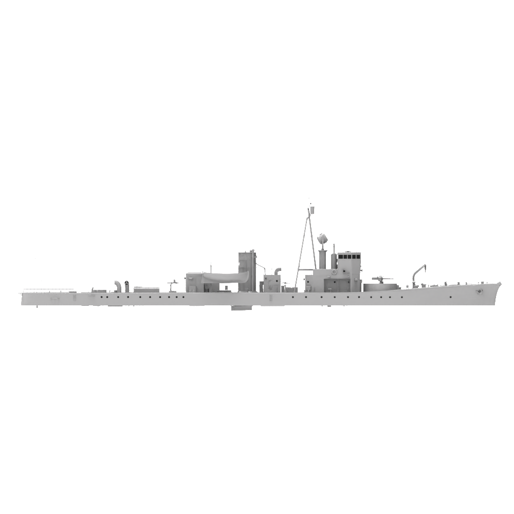 RHWS014 IJN Type K-3 No.1 Submarine Chaser Kusentei Water line