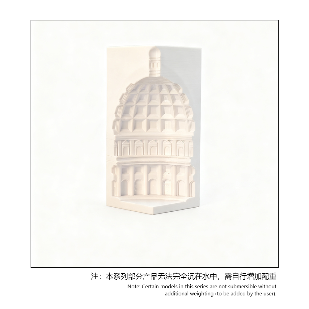 LYTP023B Roman Architecture Ornament Pantheon 3D Printed Roman Architecture Aquarium Decor Fish Tank Landscape Set With Hideout Caves