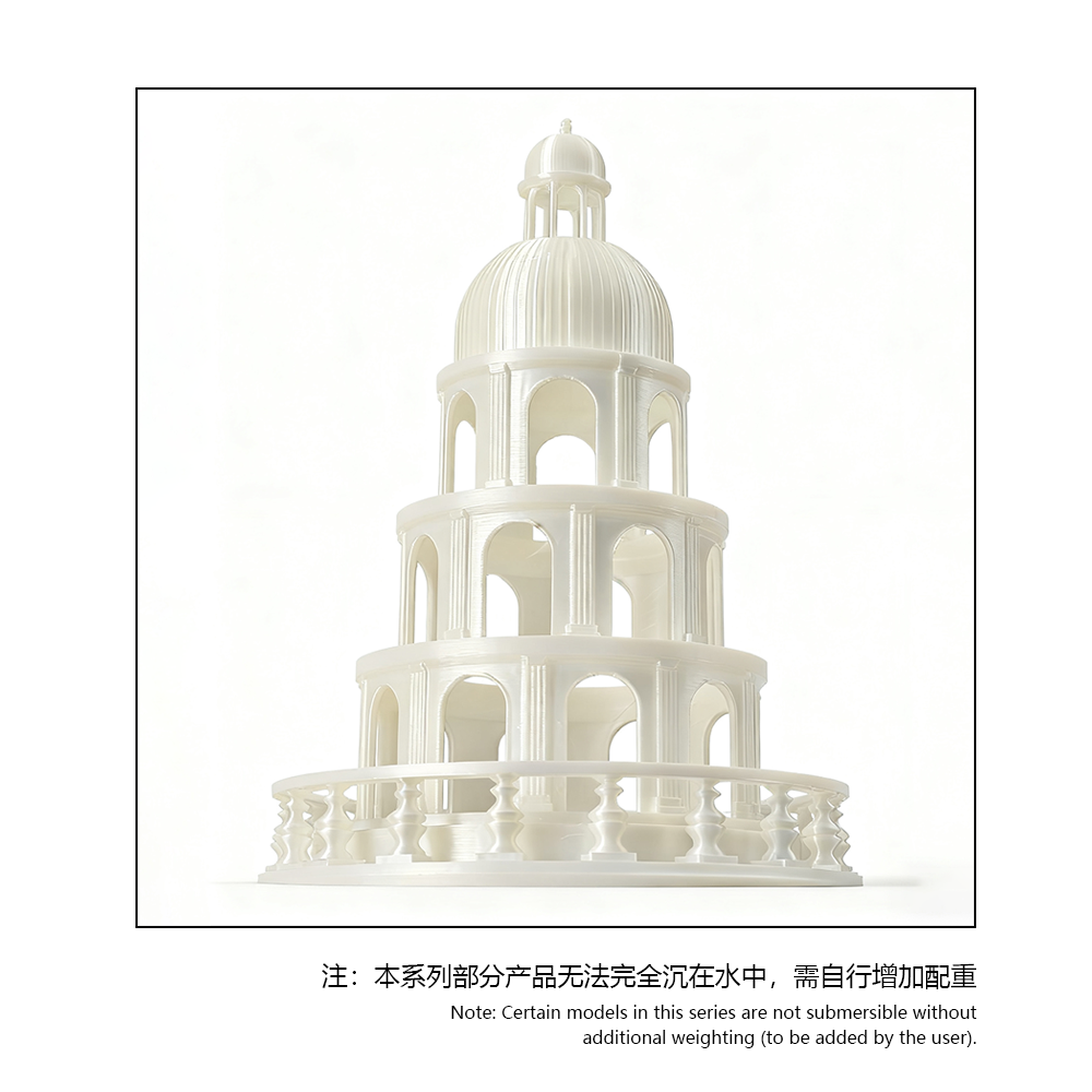 LYTP025B Roman Architecture Ornament Romanesque Castle 3D Printed Roman Architecture Aquarium Decor Fish Tank Landscape Set With Hideout Caves