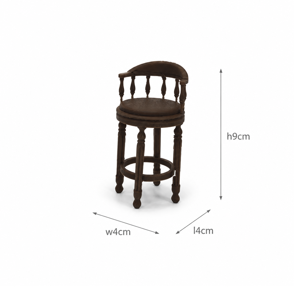RHF0539B American Vintage Bar Swivel Stool Desktop Decorations Dollhouse Furniture Mini Bar Scene Furniture Vintage Furniture Mini Bar Stools