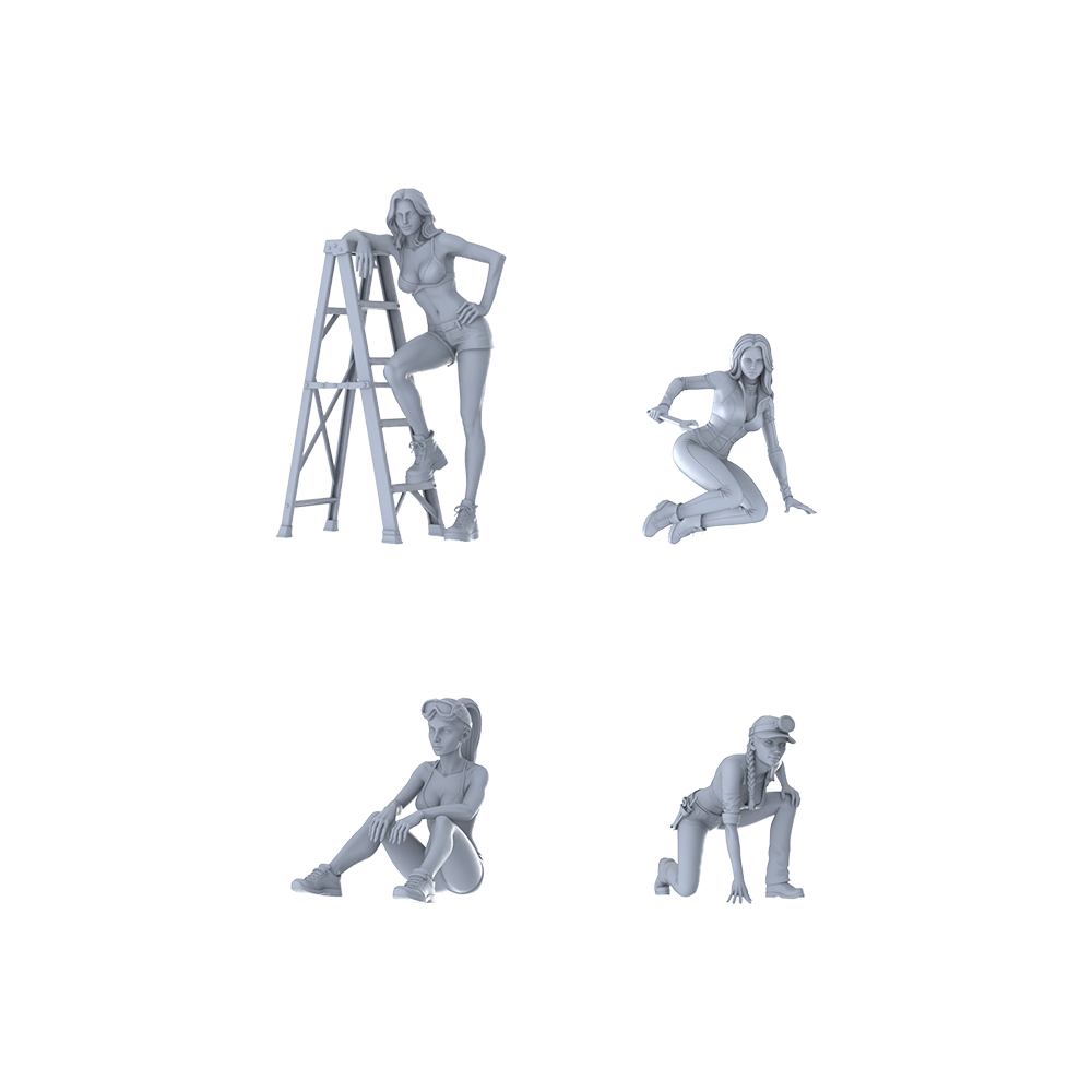 MRY-SFW LYTR583A Modern Casual Style Leaning On Ladder Female Single