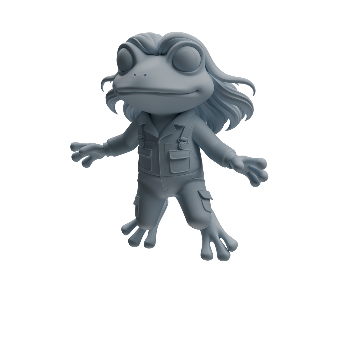 MRY-SFW LYTR1053 Cartoon Frog Animal Modern Model 3 pcs