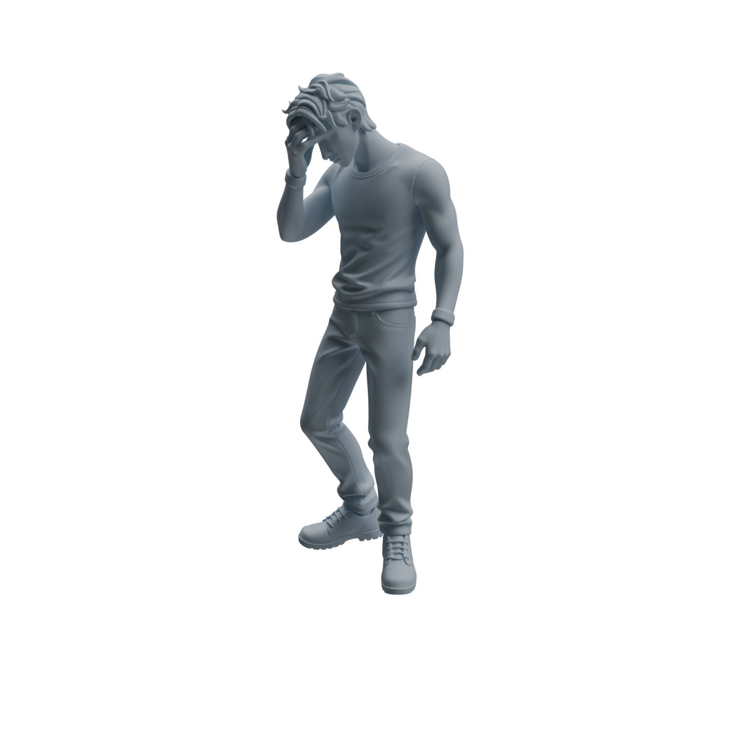 MRY-SFW LYTR938 Frustrated Man Character Modern Model 3 pcs