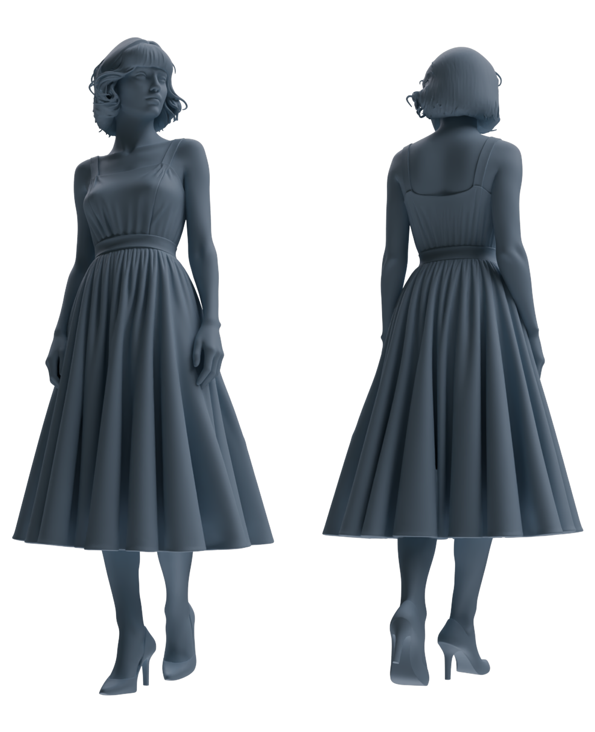 MRY-SFW LYTR857 Dress Woman Figure Modern Model 3 pcs Miniature Car Diorama Figures Scene Props Accessories Resin