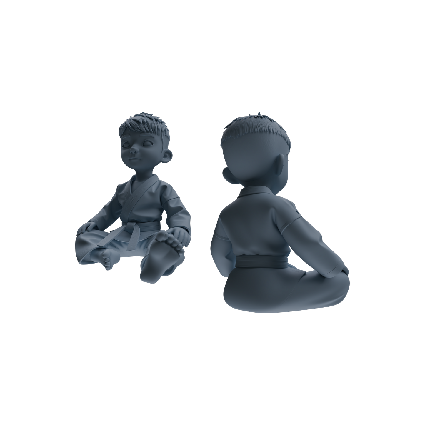 MRY-SFW LYTR817 Cartoon Karate Child Figure Modern Model 3 pcs Miniature Car Diorama Figures Scene Props Accessories Resin
