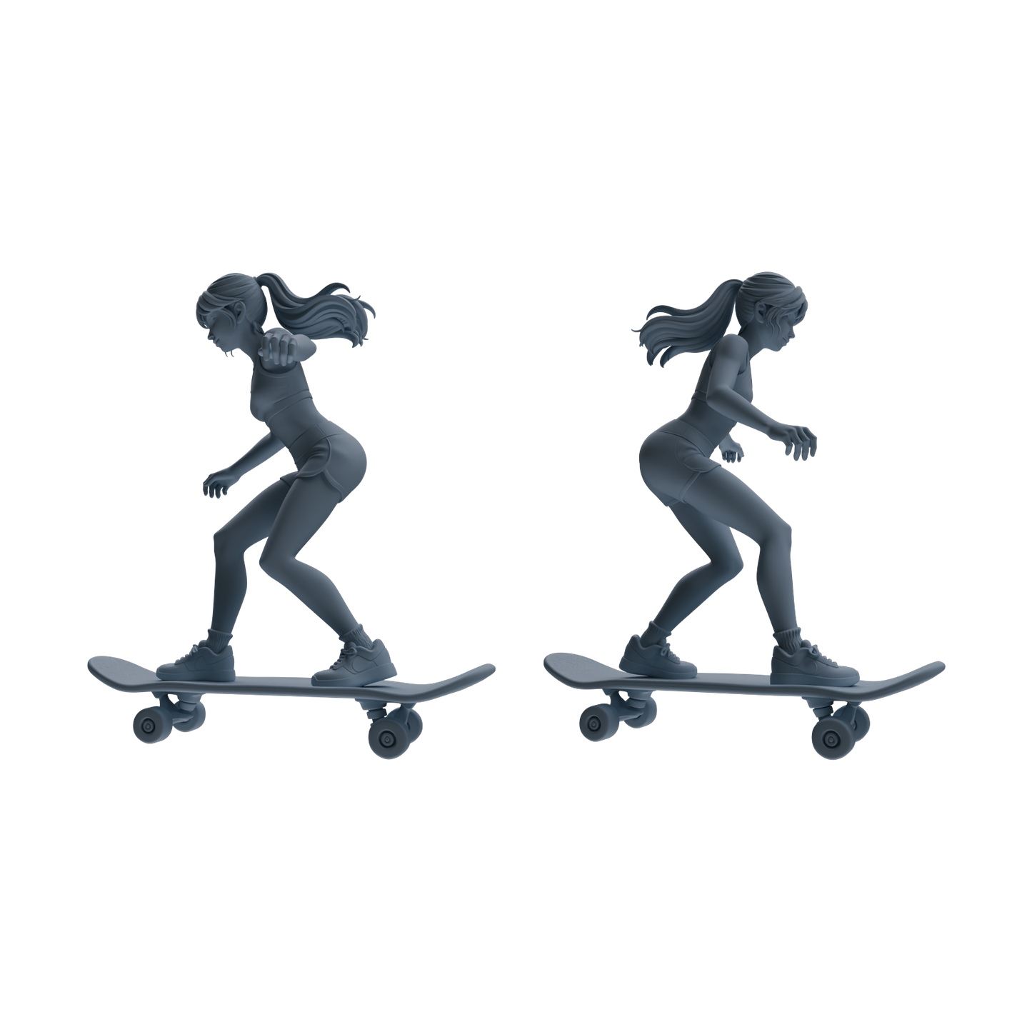MRY-SFW LYTR787 Skateboard Figure Modern Model 3 pcs Miniature Car Diorama Figures Scene Props Accessories Resin