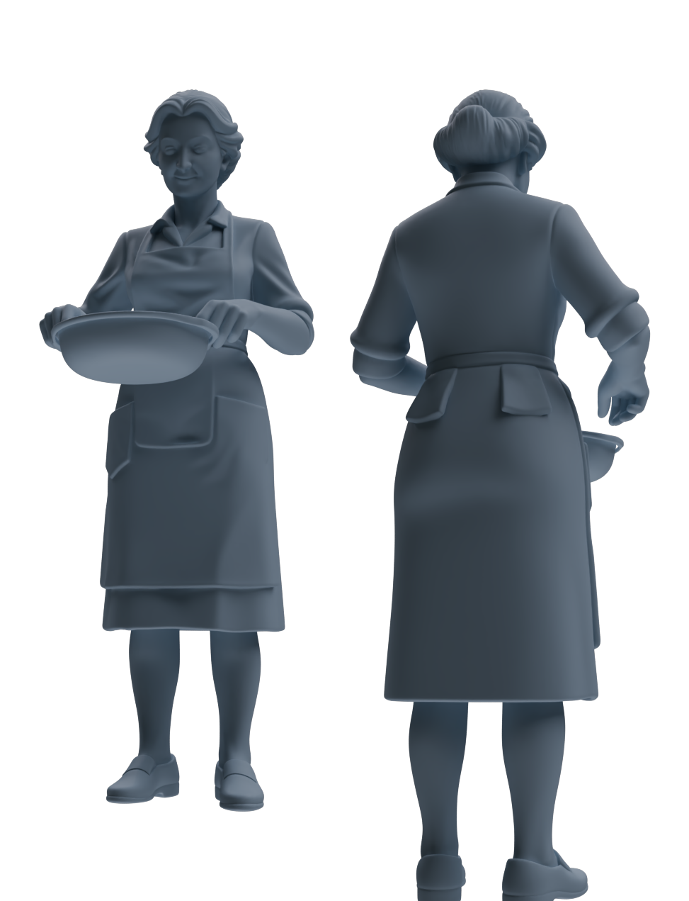 MRY-SFW LYTR923 Cooking Woman Multi-pose Modern Model 3 pcs