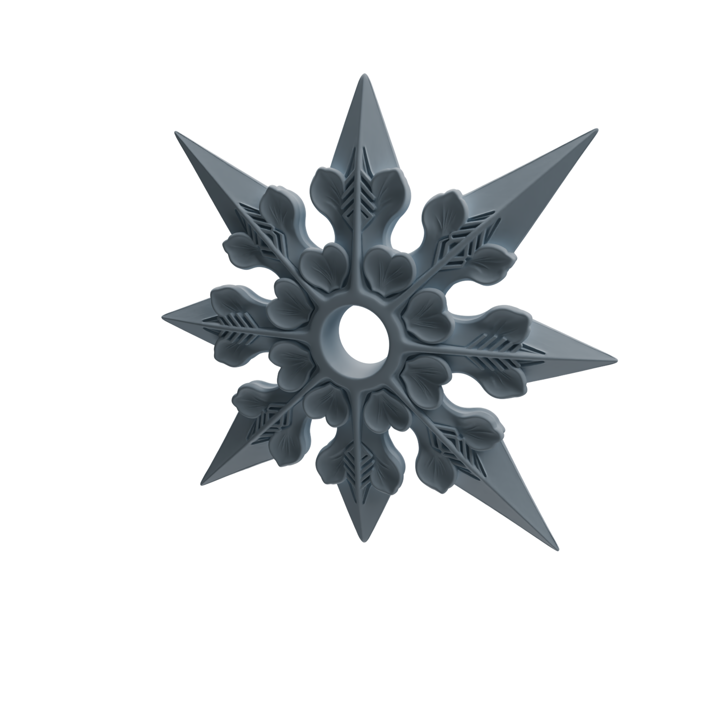 MRY-SFW LYGS455 Dragon Pattern Musket & Hollow Floral Shuriken Modern Model 4 pcs