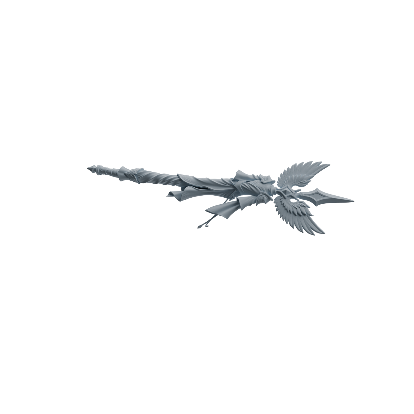 MRY-SFW LYGS409 Winged Decorative Spear Weapon Modern Model 4 pcs