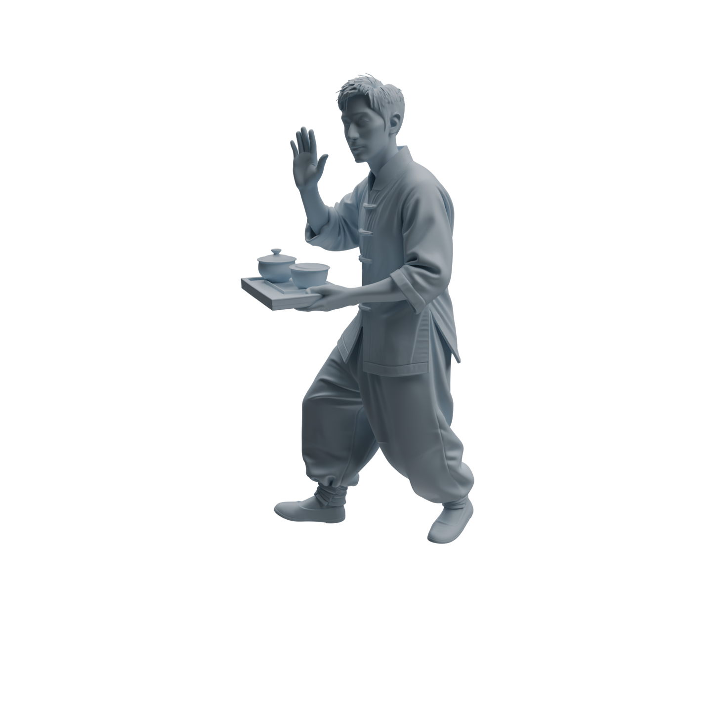 MRY-SFW LYTR985 Republic of China Teahouse Waiter Character Modern Model 4 pcs