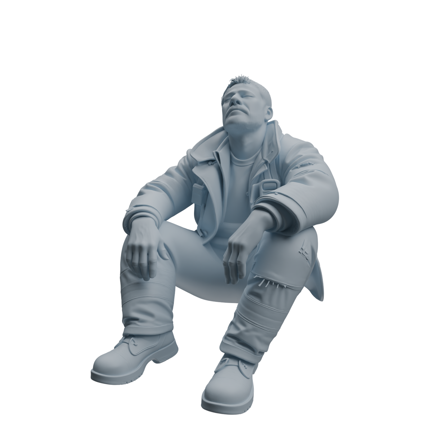 MRY-SFW LYTR1063 Firefighter Action Pose Character Modern Model 4 pcs