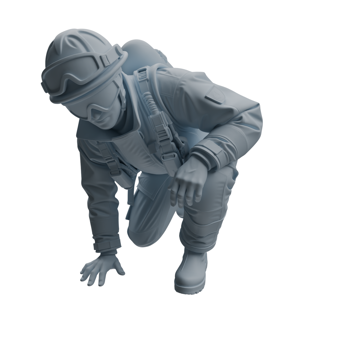 MRY-SFW LYTR1066 Water Rescue Firefighter Character Modern Model 4 pcs