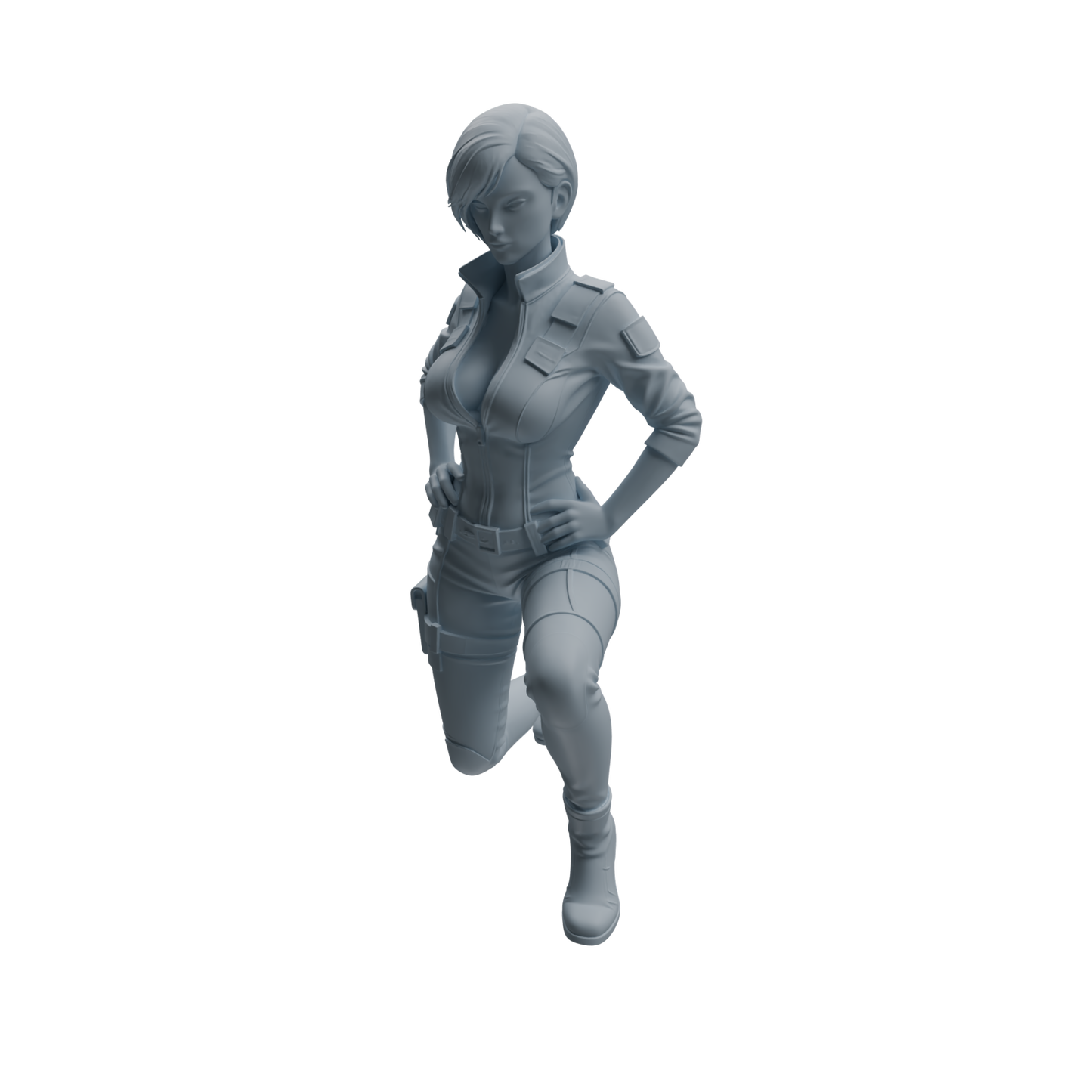 MRY-SFW LYTR955 Seated Female Police Officer Character Modern Model 4 pcs