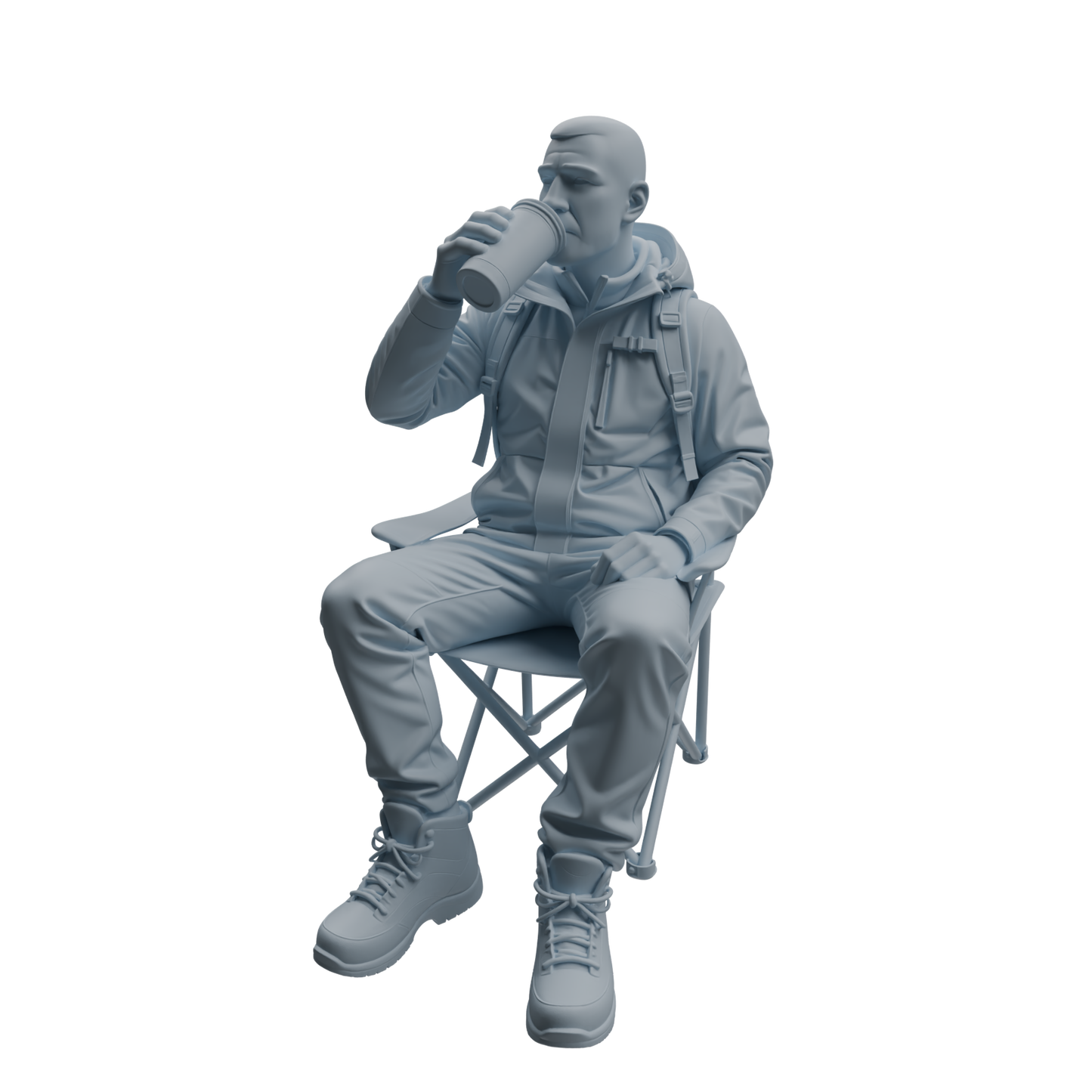 MRY-SFW LYTR1020 Casual Camping Male Character Modern Model 4 pcs