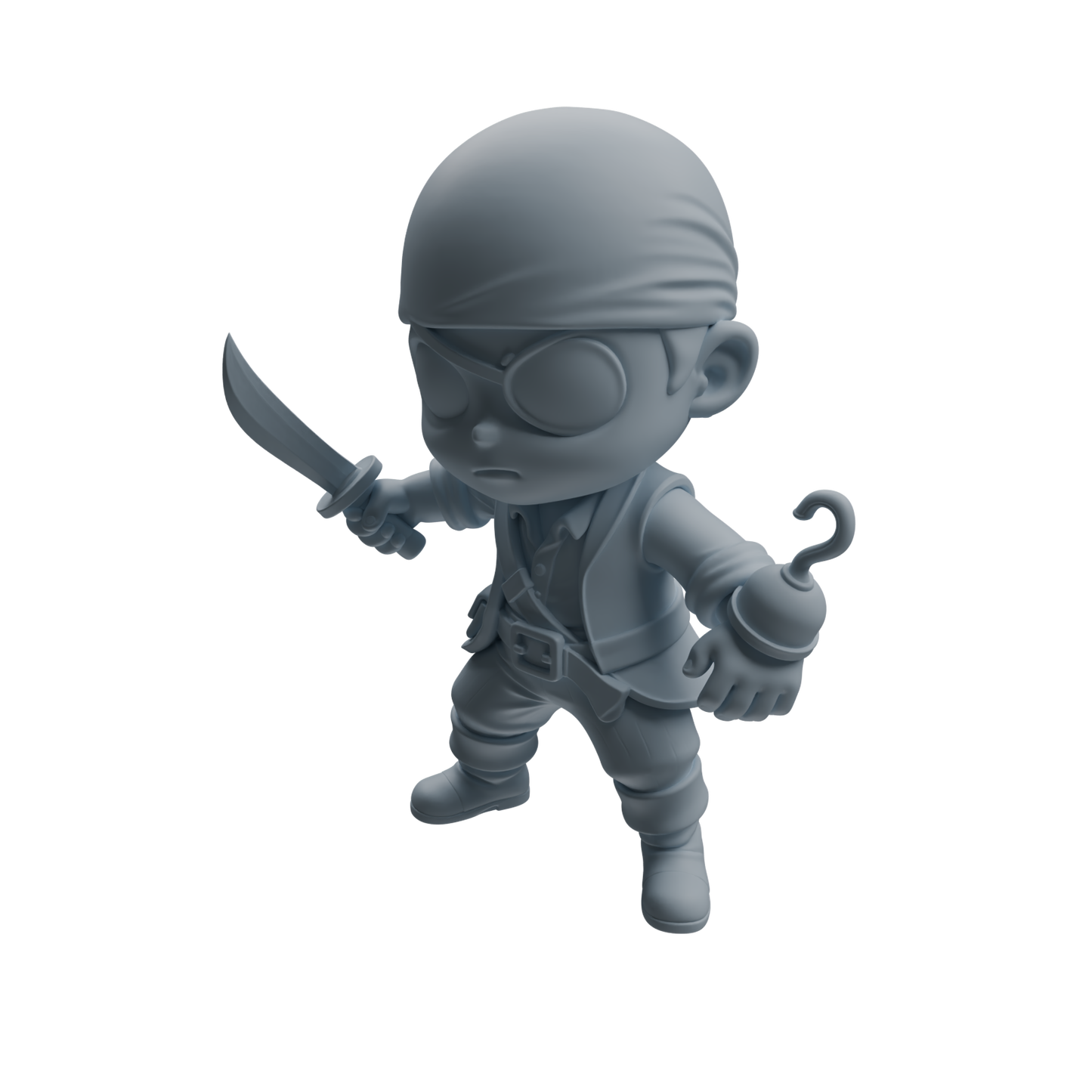 MRY-SFW LYTR1089 Chibi Pirate Character Modern Model 4 pcs
