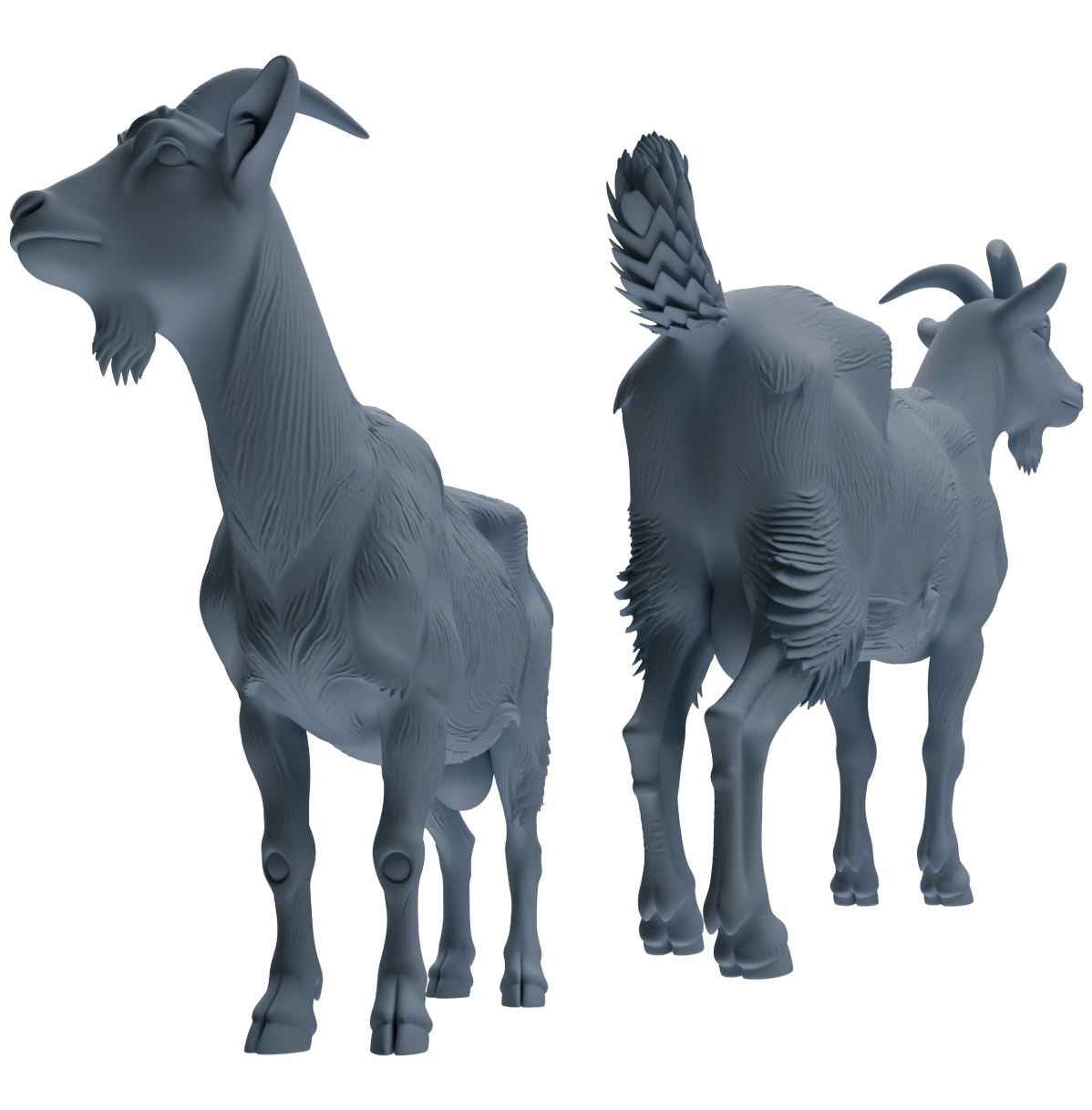 MRY-SFW LYTR846 Farm Goat Pose Model 4 pcs Miniature Car Diorama Figures Scene Props Accessories Resin