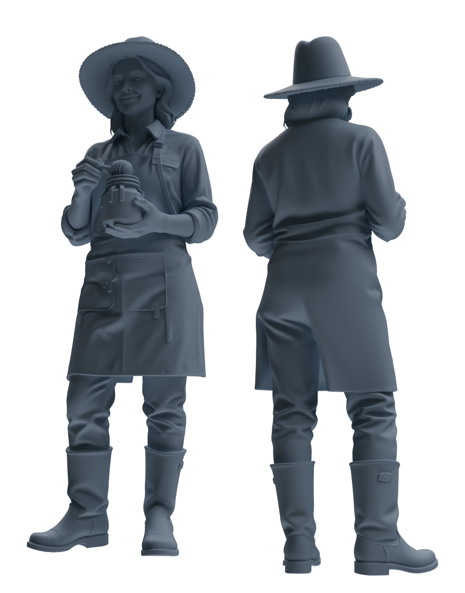 MRY-SFW LYTR908 Farm Harvest Character Modern Model 4 pcs