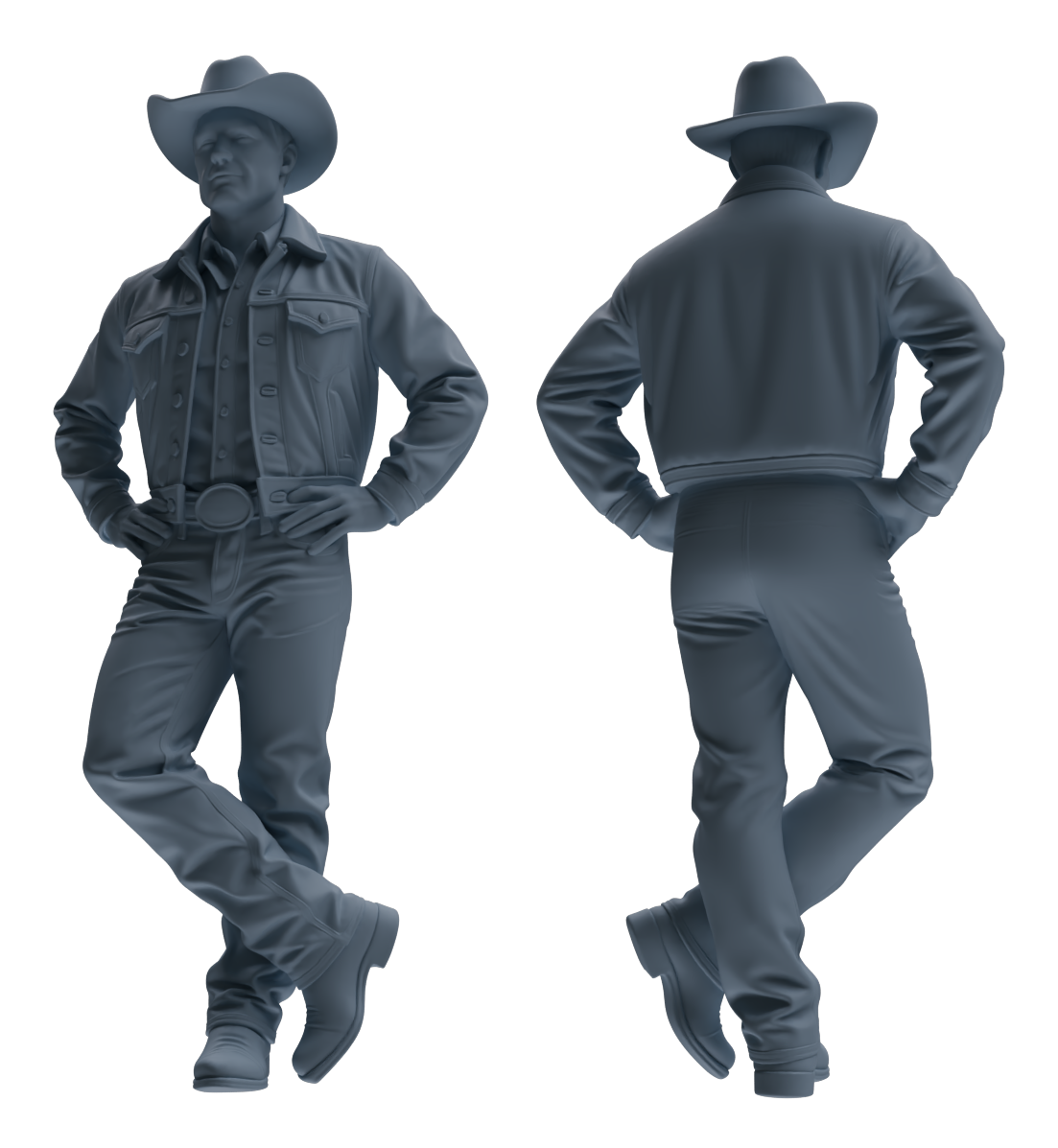 MRY-SFW LYTR903 Cowboy Style Man Multi-look Modern Model 4 pcs