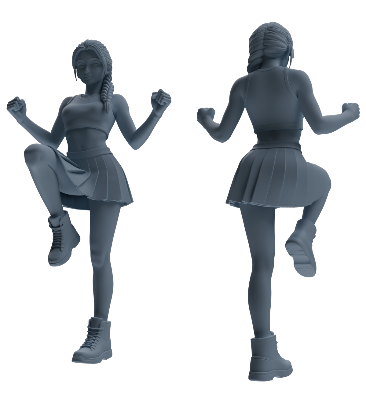 MRY-SFW LYTR864 Cheerleader Girl Figure Modern Model 4 pcs Miniature Car Diorama Figures Scene Props Accessories Resin