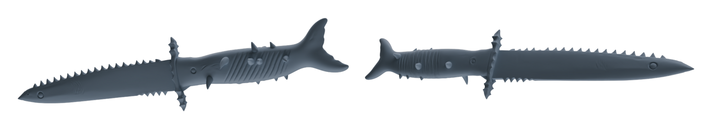 MRY-SFW LYGS397 Shark Dagger Weapon Modern Model 5 pcs