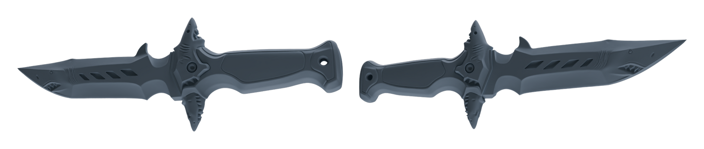 MRY-SFW LYGS394 Shark Shaped Knife Weapon Modern Model 5 pcs