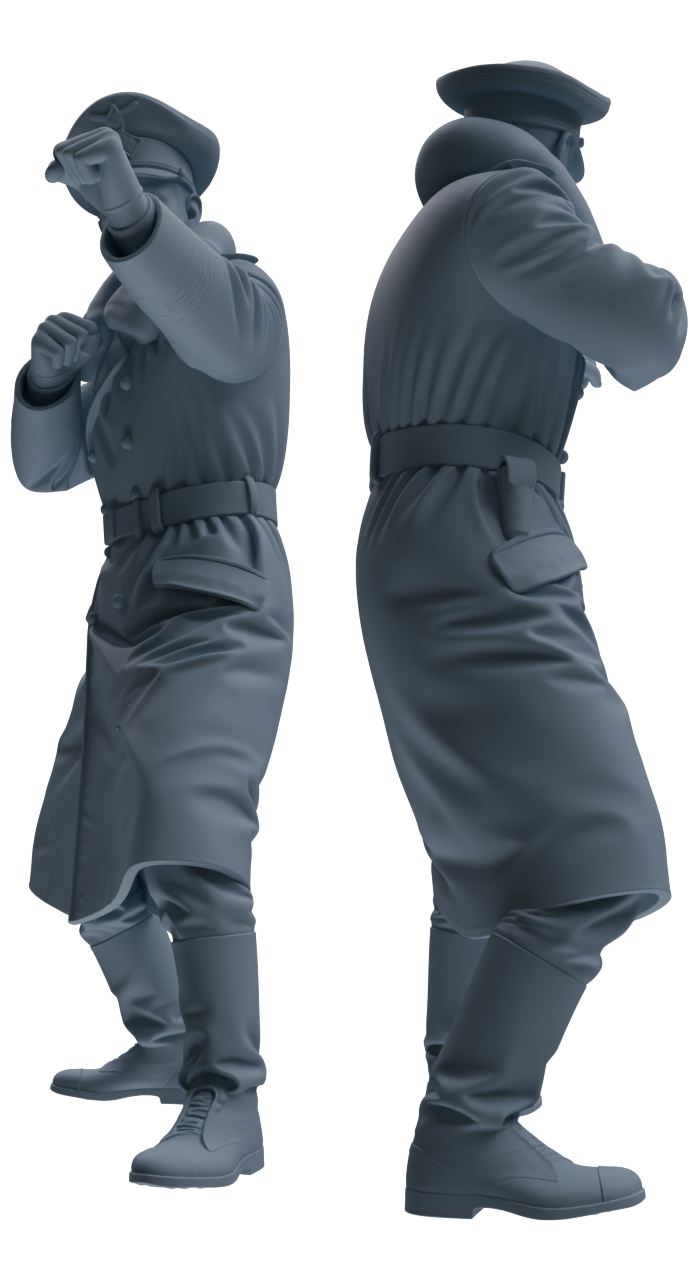 MRY-SFW LYGR704 WWII German Army Training Scene Six-Person Officer Combat Group