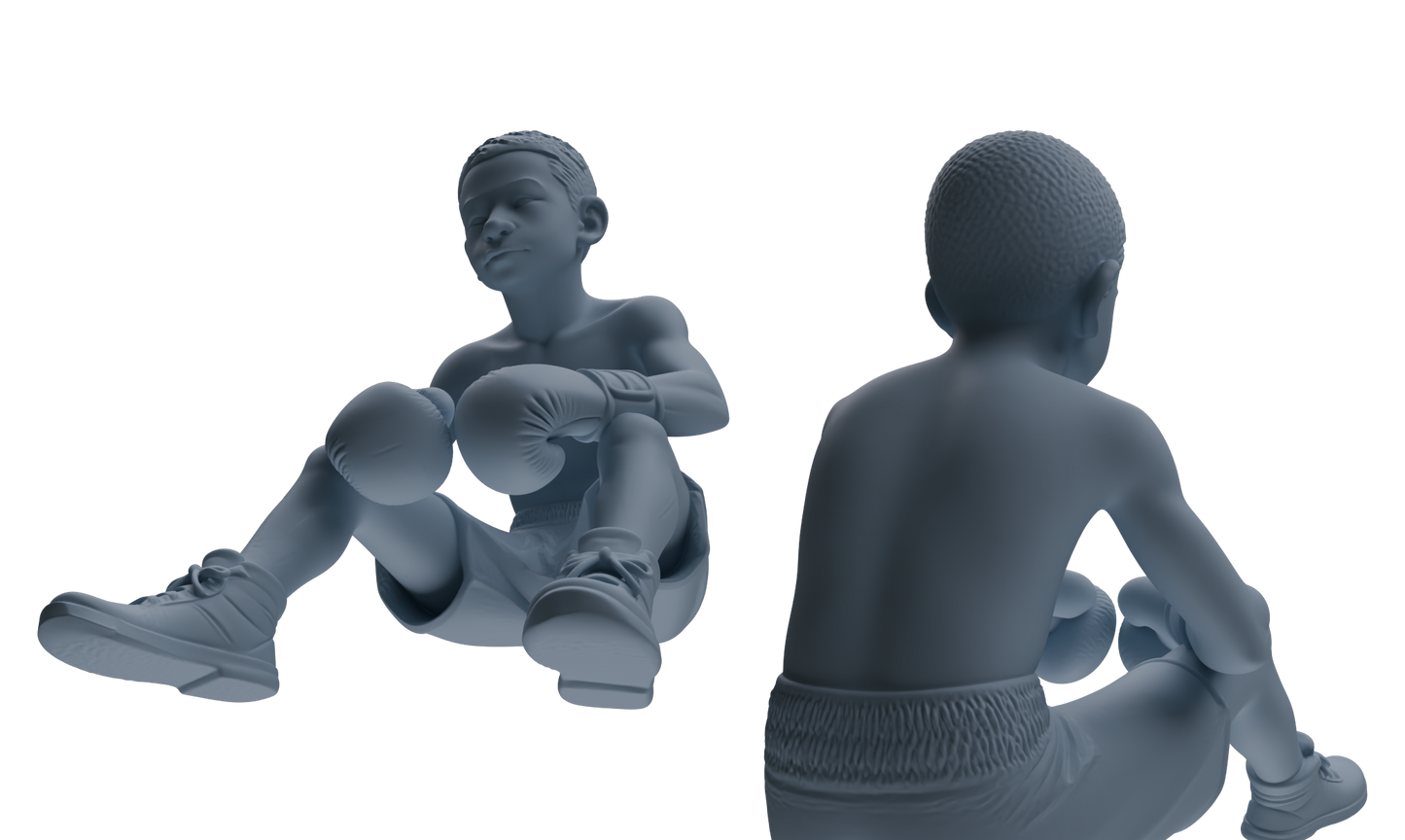 MRY-SFW LYTR831 Child Boxer Figure Modern Model 6 pcs Miniature Car Diorama Figures Scene Props Accessories Resin