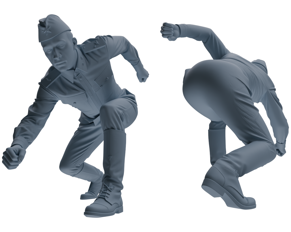 MRY-SFW LYGR726 WWII Soviet Army War Scene Six-Person Combat Group