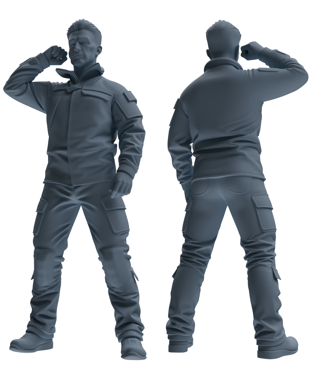 MRY-SFW LYGR694 Modern U.S. Military Six-Person Saluting Group