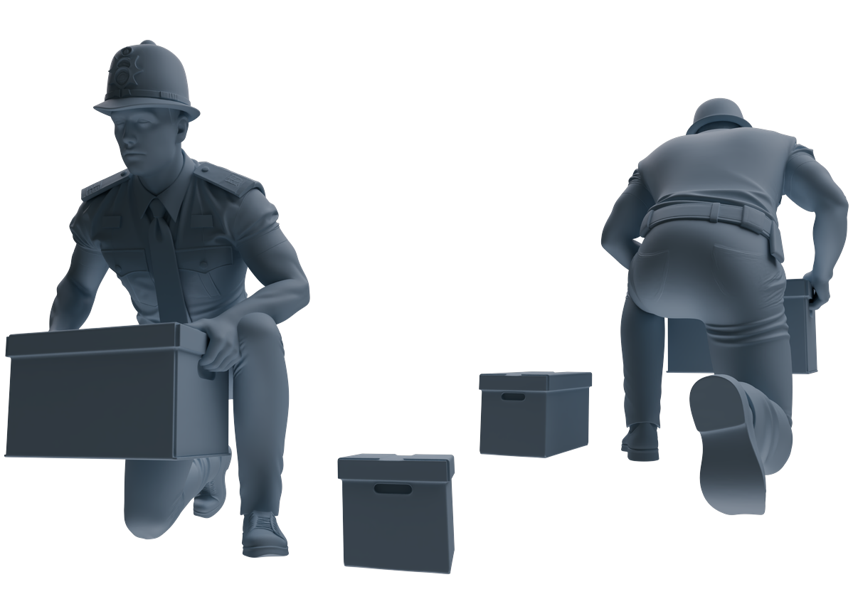 MRY-SFW LYGR799 Modern British Police Six-Person Carrying Group